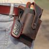 MVA Leather Phone Holster for Men Belt Loop Multitool Sheath with Key Holder Tactica Waist Bag with Phone Holsters 9064