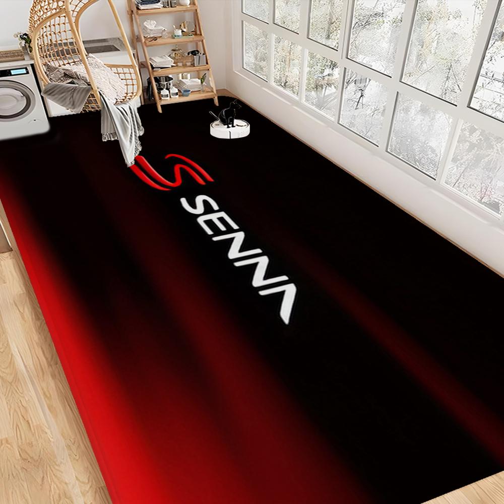 Ayrton Senna Logo Floor Mat Rectangle Anti-slip Home Soft Badmat Front Door Indoor Outdoor Mat Welcome Doormat
