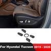 Накладка-кнопка переключателя регулировки сиденья автомобиля для Hyundai Tucson 2015 2016 2017 2018 Аксессуары для интерьера из углеродного волокна