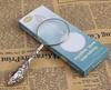 Russian Style 5X Gold Glass Lens Flower Handle High-grade Reading Magnifying Glass Embossed Handle