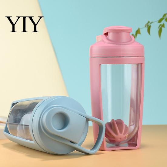 Стакан-шейкер для замены приема пищи с ручкой и шариком для смешивания, двухслойная спортивная бутылка для воды, фитнес-подарок для мужчин и женщин, протеин, спортзал, на улице