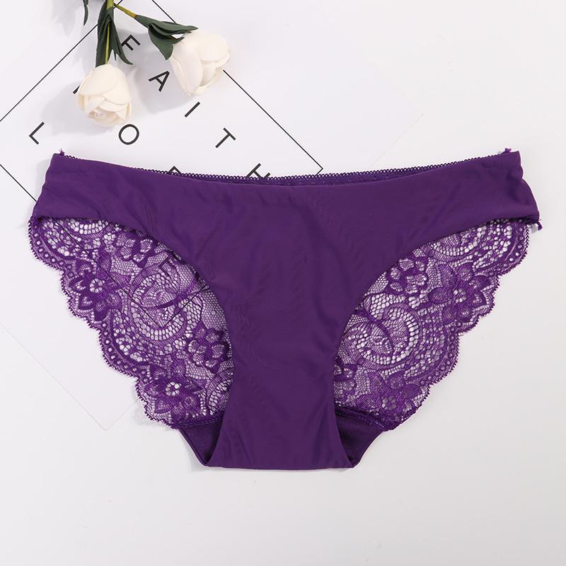 Women's Sexy Lace Panties Seamless Panty Briefs Underwear Breathable Hollow Triangle Underpants