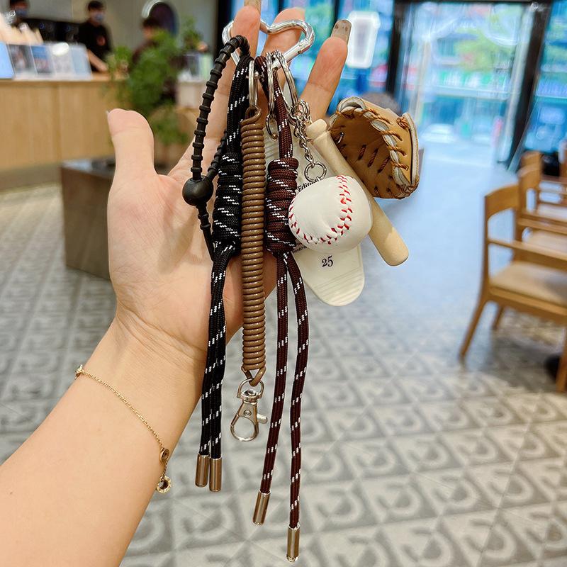Yogodlns Элегантный кулон в виде бейсбольной сумки Стильный аксессуар для сумки для женщин Плетеная веревка Сумка-подвеска Аксессуары для сумок Запасные части для сумок
