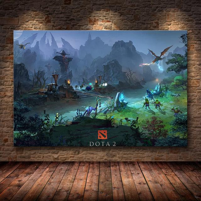 Без рамы, украшение для плаката, картина DOTA2 на HD холсте, холст, настенная живопись, холст, настенное искусство, холст