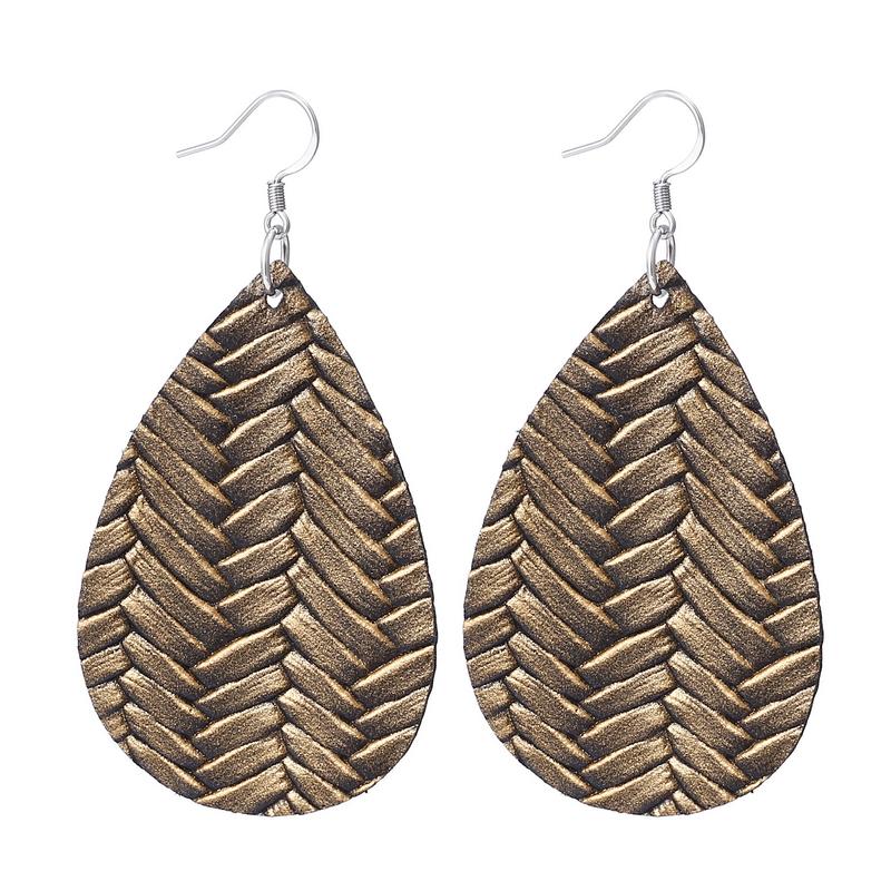 Fashion Teardrop Soft Faux Leather Earrings For Women Lightweight Drop Earings Jewelry Antique Dangle Earrings Gifts Wholesale KTJ