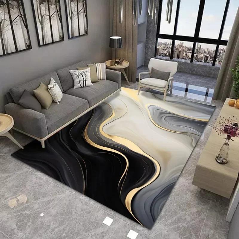 Скандинавский абстрактный ковер в стиле мрамора, большой, для декора гостиной, коврик под диван, коврик для кофейного столика, напольный коврик для спальни, нескользящий, мягкий коврик, модный