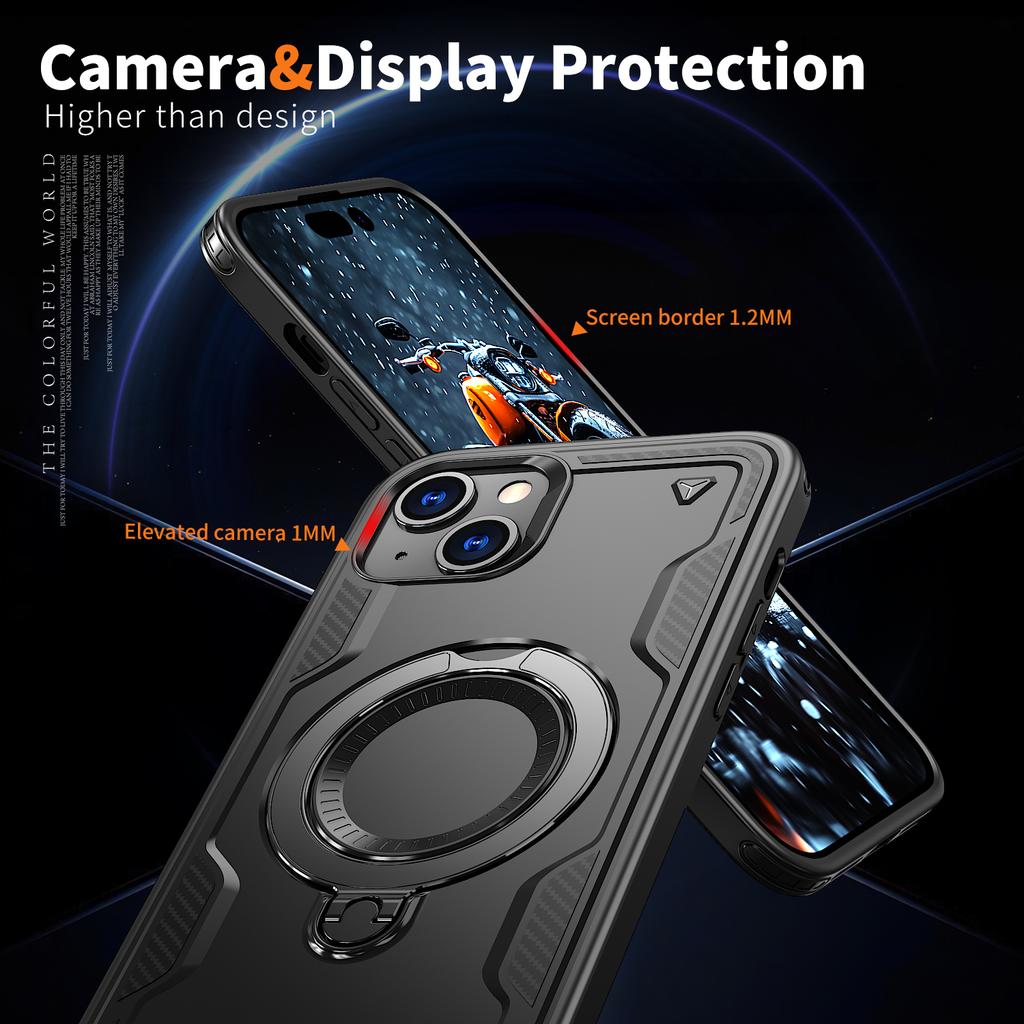 Чехол для iPhone 17 Pro Max Air iPhone17 12 13 14 15 16 Plus iPhone16 Чехол-подставка Бронированный Противоударный с Кольцом