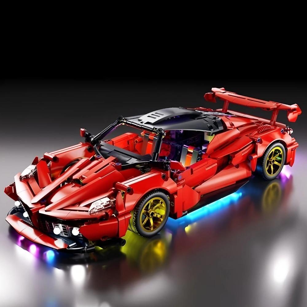 1:14 Красный конструктор спортивный автомобиль игрушка на радиоуправлении, игрушка-конструктор автомобиль, подарок на день рождения, модель спортивного автомобиля сделай сам, детский подарок