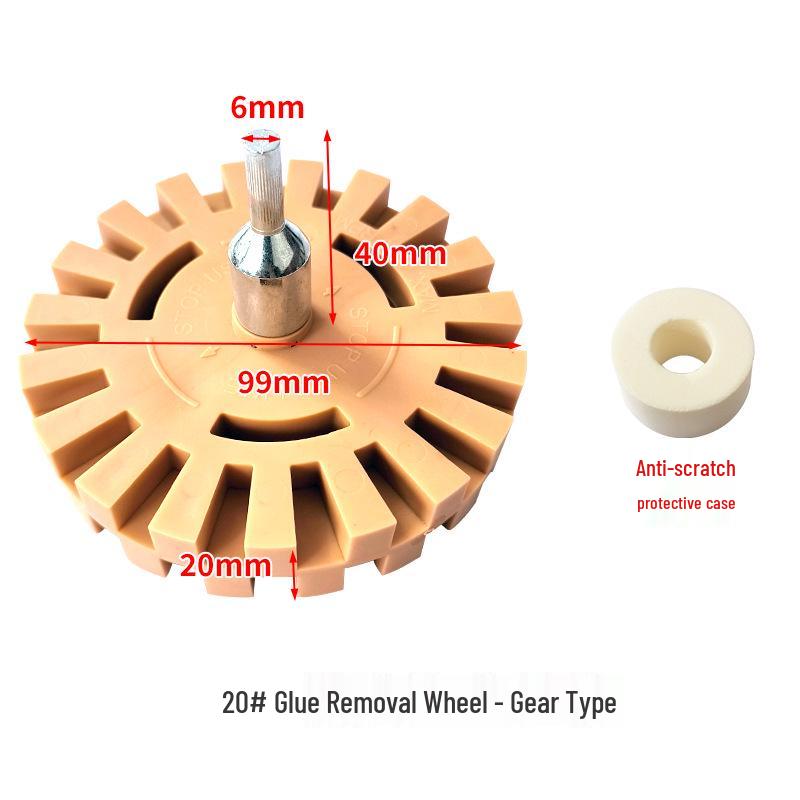Car Detailing Glue Removal Wheel: Pneumatic Grinder & Double-Sided Tape Applicator