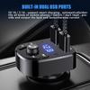 Car Hands-free Bluetooth-compaitable 5.0 FM Transmitter Car Kit MP3 Modulator Player Handsfree Audio Receiver 2 USB Fast Charger