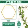 18Pcs Plant Climbing Chain Trellis Metal Rustproof Hexagonal Wall Hanging Trellis Support Kit with Hook for Indoor Outdoor Vine