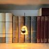 Ghost Bookshelf Lantern 3D Cute Ghost Lamp with Warm LED Night Light Hanging Mini Shelf Reading Lamp for Halloween Decor Cozy Bedroom Gift