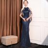Spring Summer Loose Sequin Dress Commuting Women Clothing Dress Polyester Evening Dress Female Banquet Temperament Light Luxury Sequined Long Dress