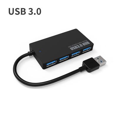 4-портовый USB 3.0 хаб, высокоскоростной адаптер, многопортовый разветвитель для настольного ПК и ноутбука