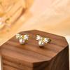 Bow-tie Pearl Earrings Small, Exquisite and Versatile Niche Temperament Light Luxury High-end Earrings
