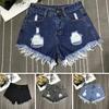 Women's High Waisted Cut Off Denim Shorts Ripped Distressed Frayed Hem Jeans Shorts Summer Stretchy Hot Short Pants