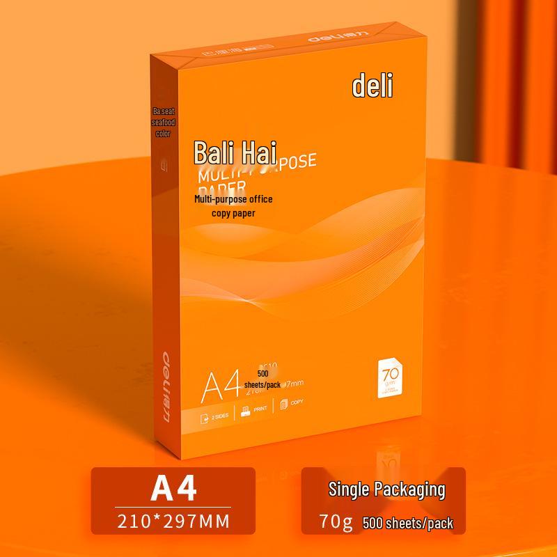 Deli A4 70g Printing Paper - 500 Sheets, White Draft Paper for Office Photocopying