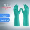 Промышленные зеленые нитриловые перчатки: Масло-, кислото- и щелочестойкий, Утолщенный и износостойкий для химической защиты