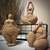 Terracotta Red Resin Abstract Yoga Woman Sculpture Figurine Minimalist Tabletop Home Studio Ornament Gift Desk Shelf Office
