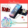 Rose Flower Galaxy Valentines Day Lover Gift Romantic Crystal Rose Box With