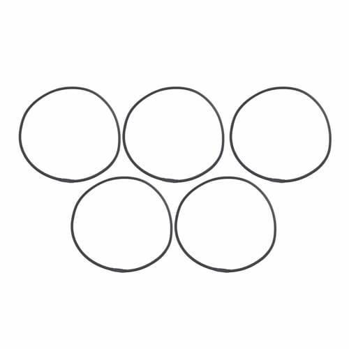 Yibuy 5-Pack Microphone Shock Mount Elastic Bands, Anti-Aging Rubber Bands, Black, Circumference: Approx. 52cm, Diameter: 0.3cm