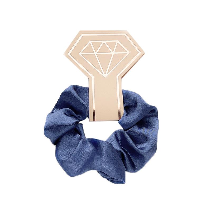 Satin Pig Large Intestine Hair Band Solid Color Fabric Head Flower European and American Headrope Rubber Band Hair Accessories