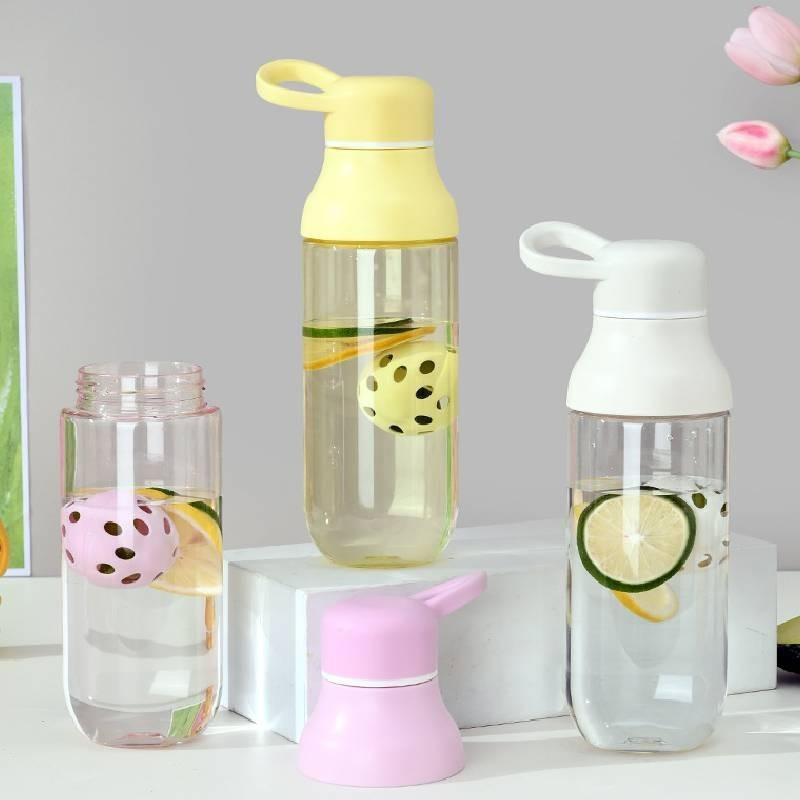 Elegant 600ml Summer Water Bottle For Women With Tea Infuser And Custom Logo