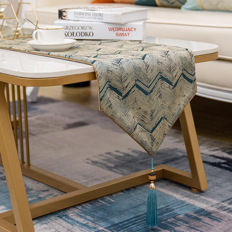 Современная вышивка, водная рябь, чайные столики, бегун, европейские атласные столы, флаг для гостиной, обеденный стол, чехол для телевизора, ткань для гостиничного стола, флаг