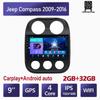 Автомобильный мультимедийный плеер Android 2 Din для Jeep Compass 2009-2016, головное устройство, стерео Carplay, GPS-навигация, BT, WIFI, 2 + 32 ГБ