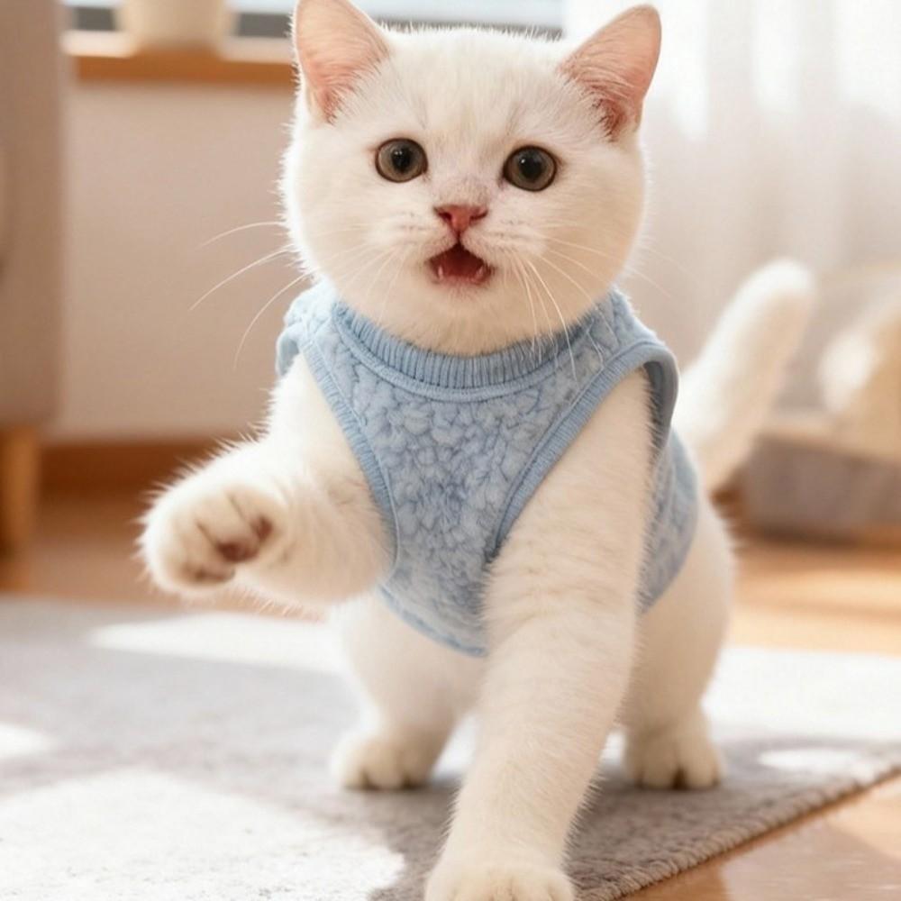 Thickened Cat Sleeveless Vest Warm Dog Fleece Coat Cozy Puppy Jacket Winter Season