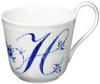 [Officially Imported] Blue Fluted Plain High-Handle Mug, 330ml, "H," Wedding Gift, 1017155