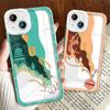 Shockproof Cartoon Painted Pattern Crystal Phone Case Transparent Soft Full Cover Camera Protection Cover for IPhone Samsung Redmi Poco Huawei Honor