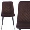 Dark brown velvet chair with black metal legs for the Furnitex office