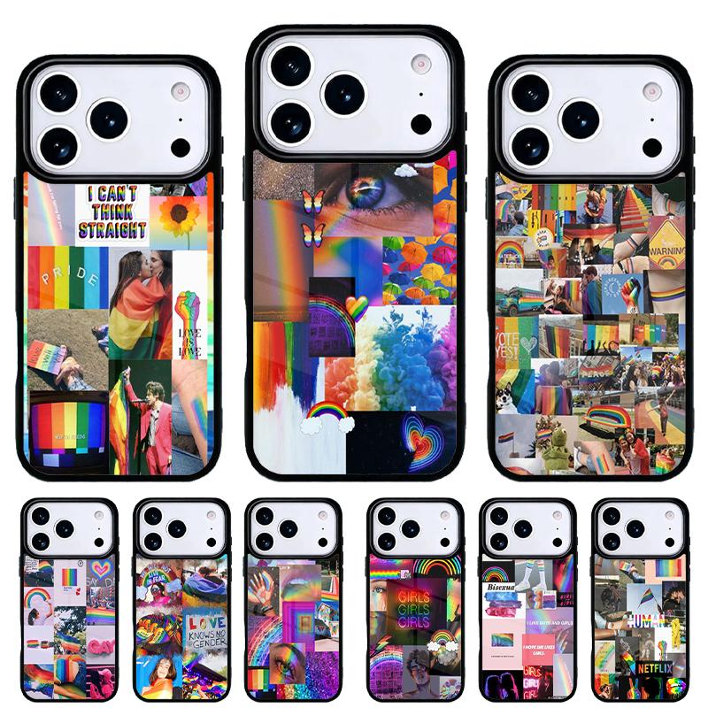 Чехол-бампер Pride Радужный для iPhone 17 Air 16e 15 14 13 Pro Max Задняя крышка для 12 11 Pro Coque