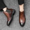 Fashion Classic Retro Men Slip-on Chelsea Boots Stitching Versatile Round-toe Casual Leather Ankle Shoes Brand Men Business Office Boots