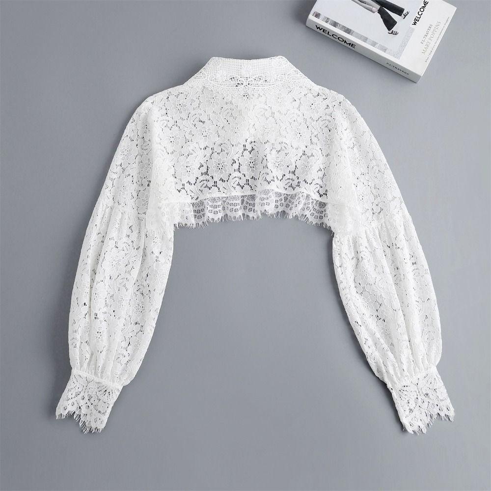Chiffon False Collar Lace Loose Top Coat Cute Clothes Accessories Girl