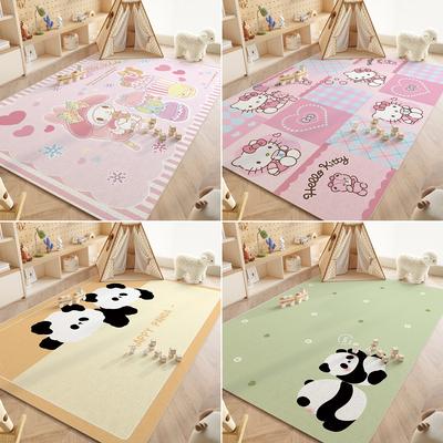 Hello Kitty Панда Милый Мультяшный Ковер Гостиная Спальня Прикроватный Кухня Входной Дверной Коврик Нескользящий Декор Девочка Детский Коврик