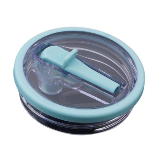 40oz Tumbler Flip Straw Lid Replacement Leak-Proof Splash Resistant Cover for Cup BPA-Free Reusable Glass Lid with Folding Straw