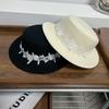 White French Autumn and Winter Woolen Top Hat Ladies British Big Head Versatile Elegant Lace Flower Flat Top Hat