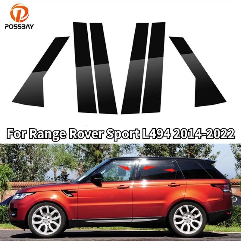 6 шт., стойки для окон и дверей автомобиля, накладка, наклейка, глянцевая черная внешняя часть для Range Rover Sport L494 2014-2022