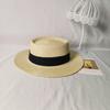 New French flat-top straw hat women's large brim seaside sun protection hat UV protection versatile atmosphere sun hat