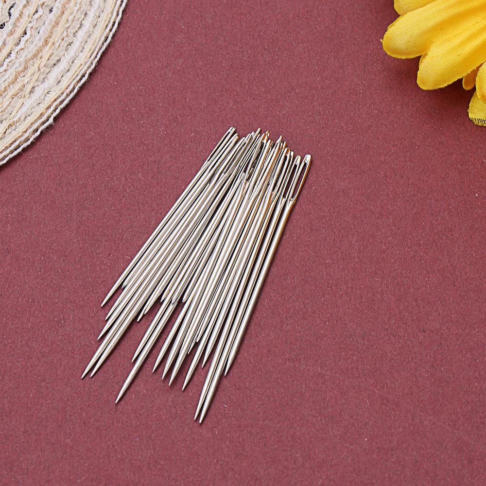 Cross Stitch Stainless Steel Mending Craft Large Eye Needles Sew Pins Kit Hand Sewing Needle