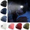 USB-зарядка Зимняя шапка-фонарик с манжетами, вязаная шапка, портативная светодиодная шапочка, подарок на день рождения
