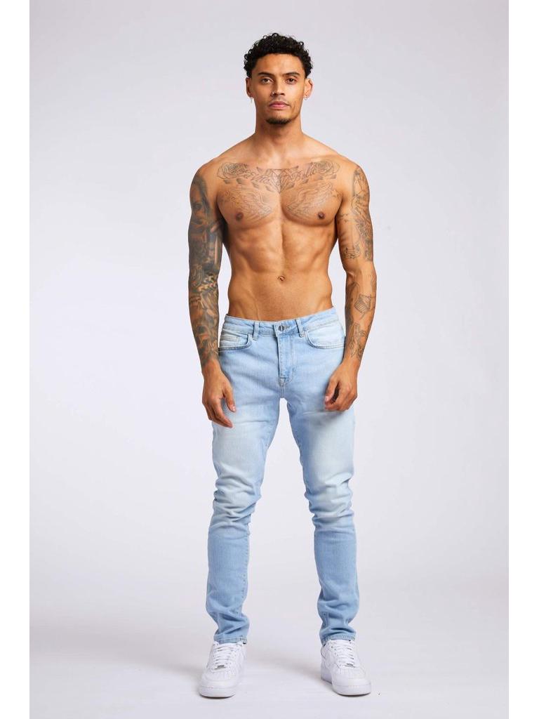 Европейские и американские облегающие черные мужские джинсовые брюки с высокой талией