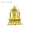 Creative Solar Alloy Car Accessories Prayer Wheel Automatically Rotates Car Interior Decoration Feng Shui Buddhism