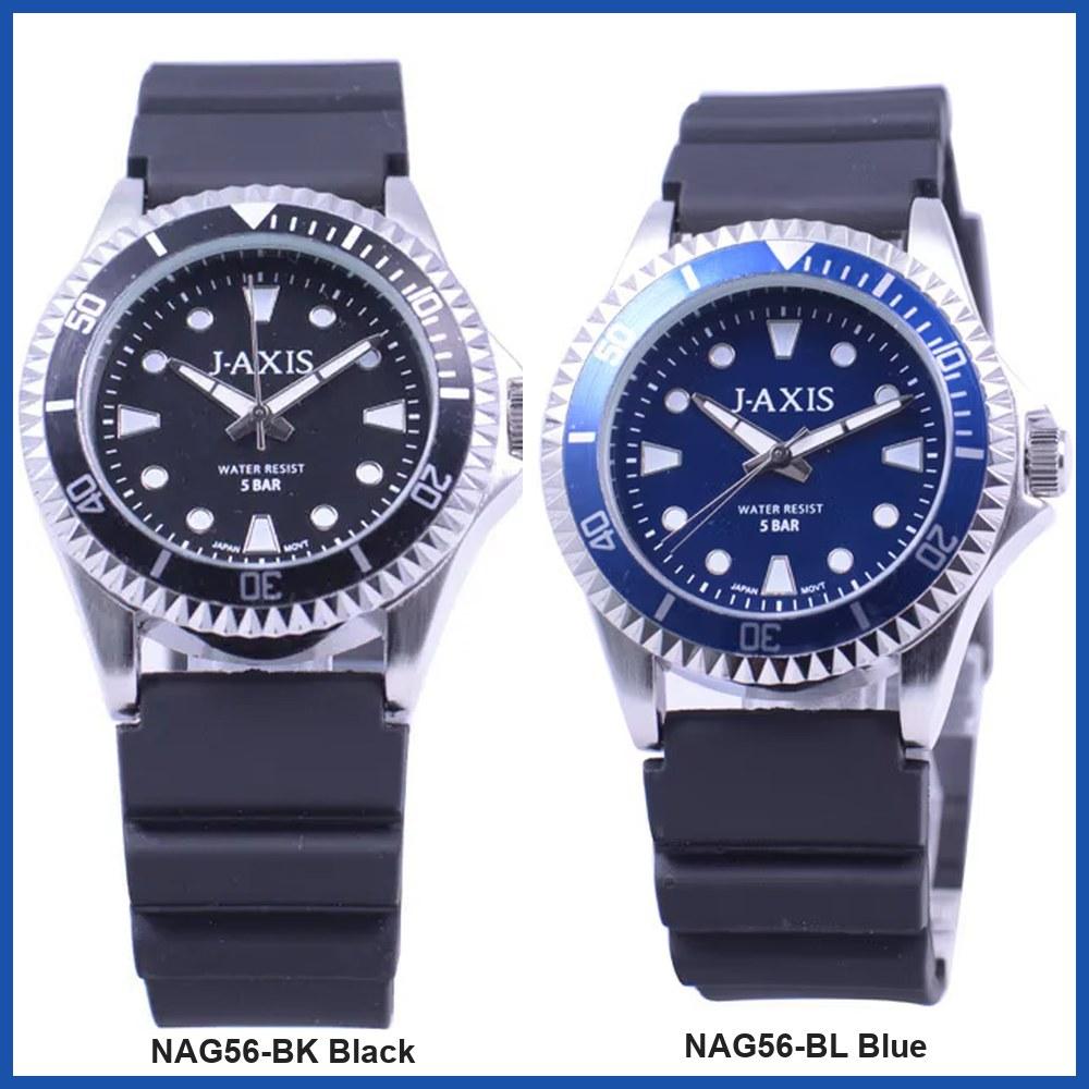 J-AXIS NAG56 Men's Quartz Wrist Watch NAG56-BK NAG56-BL Gift Casual Business Sports Student