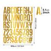 2-inch Alphanumeric Sticker Rainbow Gold Creative Gift Holiday Party DIY Decorative Waterproof Hot Gold Letter Sticker