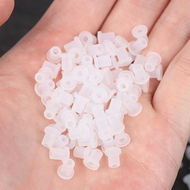 50Pcs Ciss Hollow Plug Transparent Ink Rubber Plug Empty Connector For Cartridge