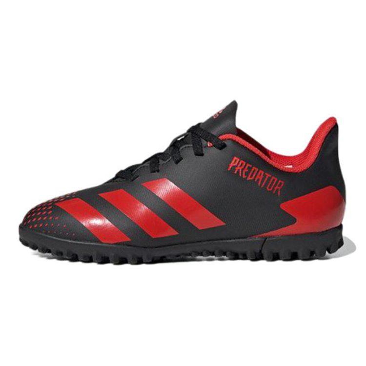 adidas Predator 20.4 TF J Нескользящие Устойчивые к истиранию Низкие Детские Футбольные Бутсы Черно-Красные Детские EF1956