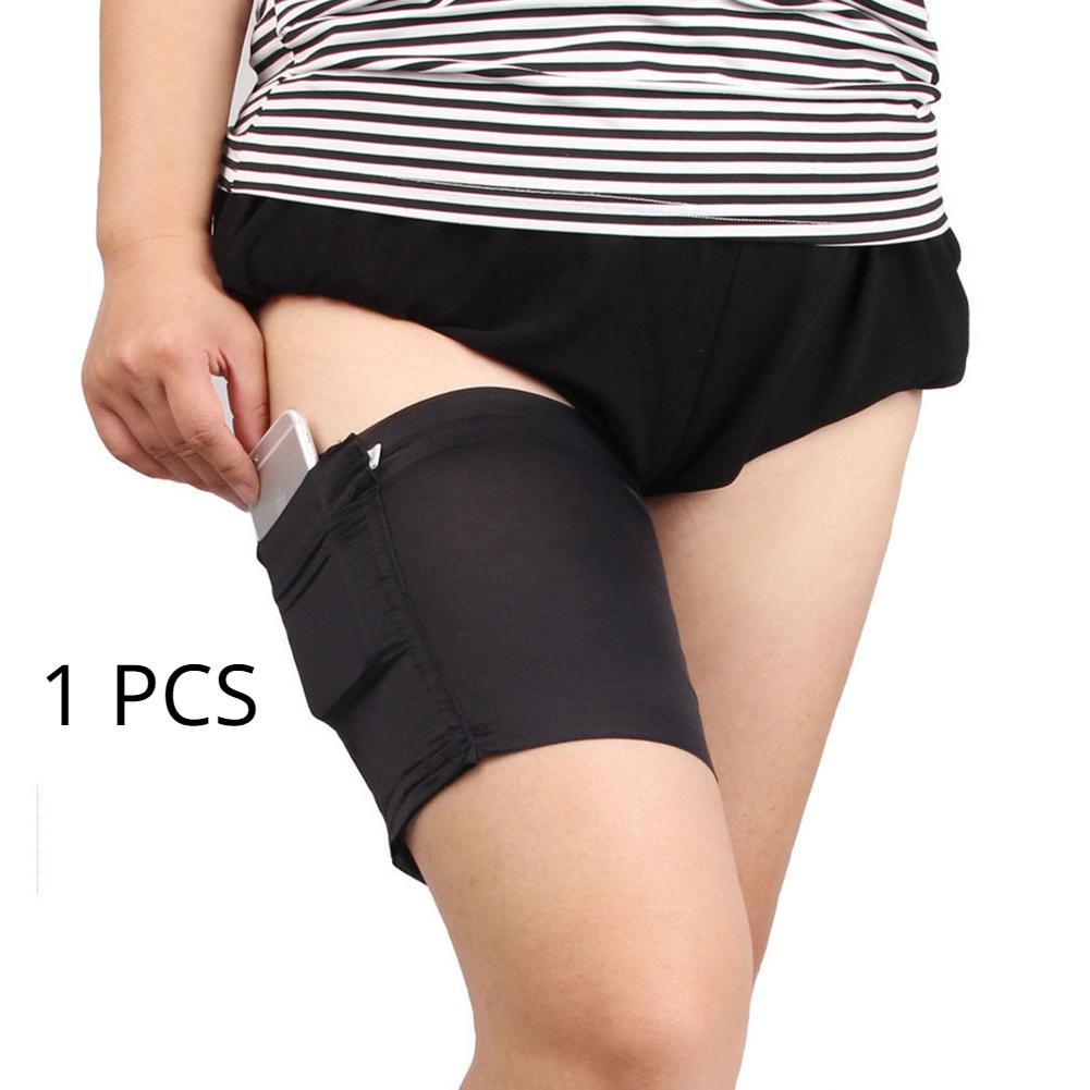 1 шт. Сексуальные женские набедренные повязки Высокоэластичные гетры Невидимые карманы для мобильного телефона Нескользящая набедренная повязка против натирания